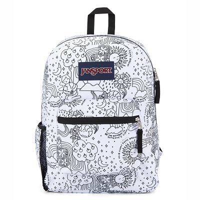 Zaini Scuola JanSport CROSS TOWN Bianche Nere | IT_JS421