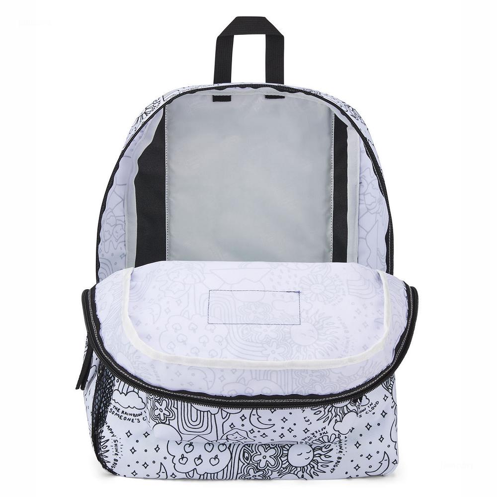 Zaini Scuola JanSport CROSS TOWN Bianche Nere | IT_JS421