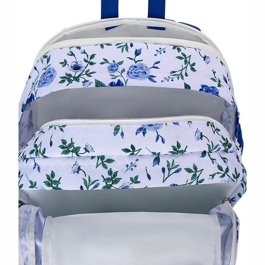 Zaini Scuola JanSport SUEDE CAMPUS Bianche Blu | IT_JS446